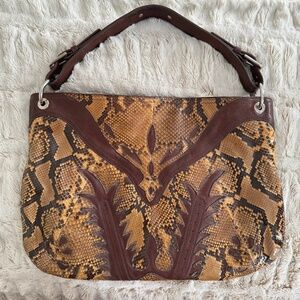 Ralph Lauren Collection (Made in Italy) - Genuine snakeskin w/brown leather